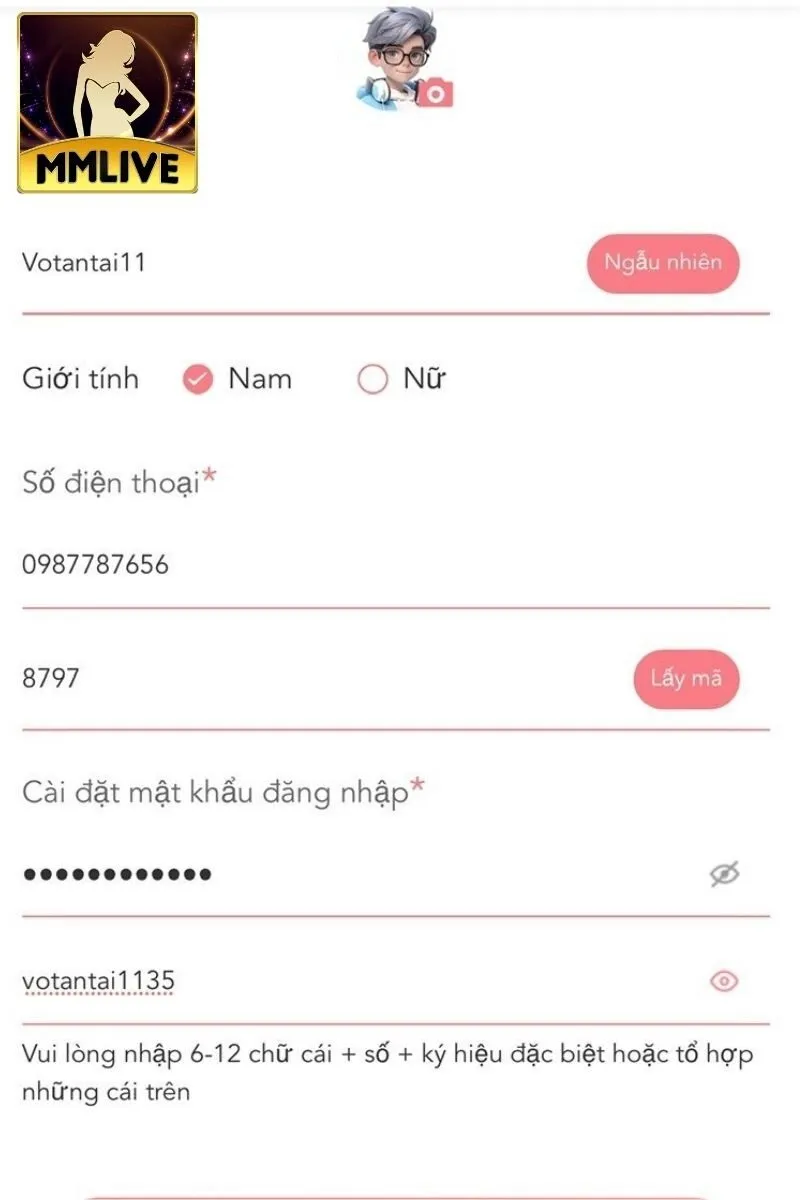 Hoàn tất thông tin đăng ký vào biểu mẫu